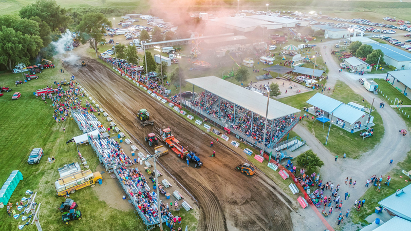 Tractor Pull in Leigh Nebraska Drone Photography